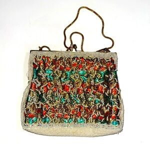 Small Beaded Purse.   Made in Hong Kong.